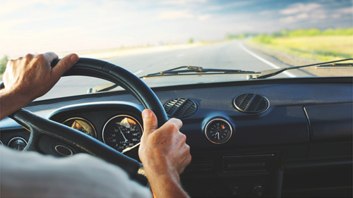 Man driving